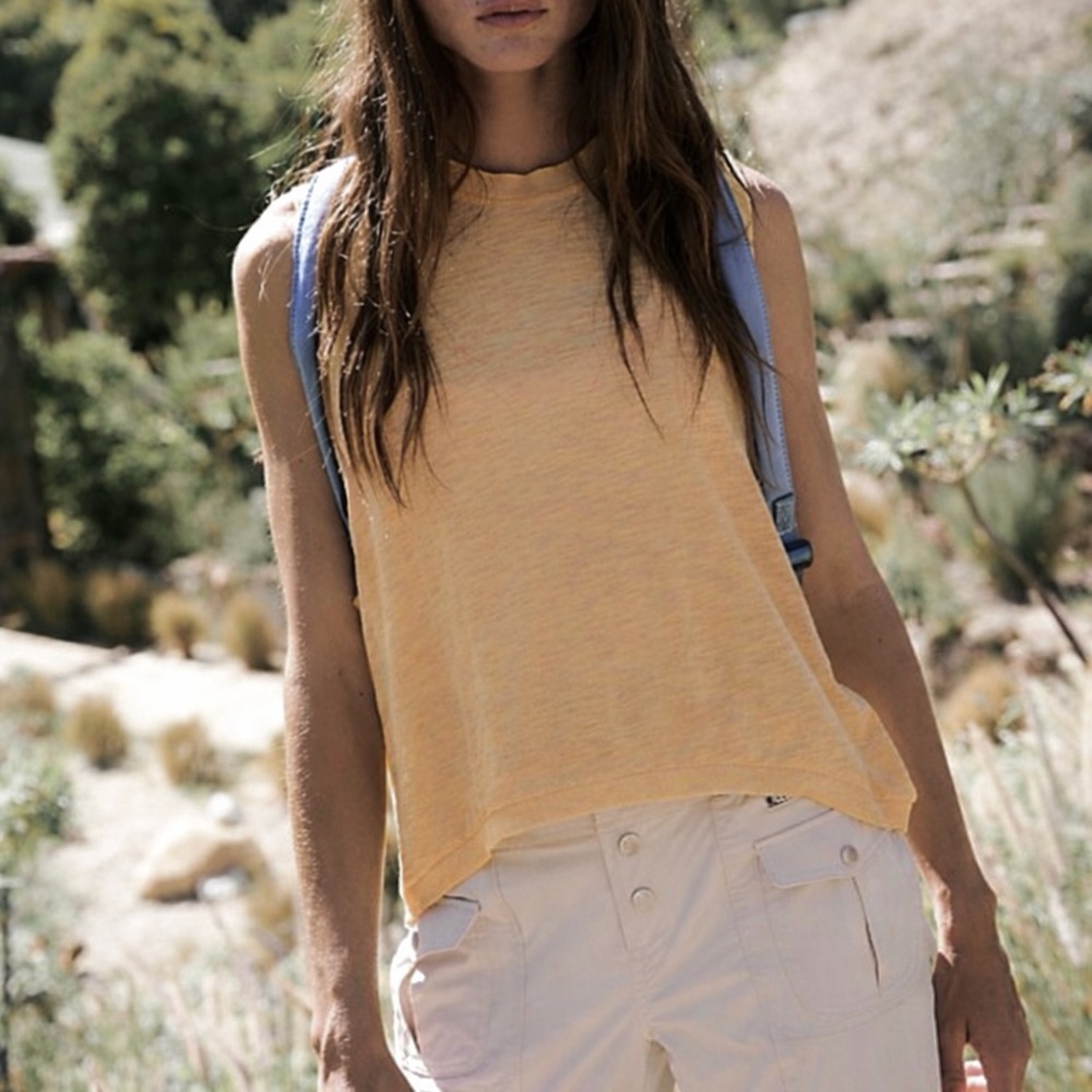 Free People Love Tank Top - Orange/Tan